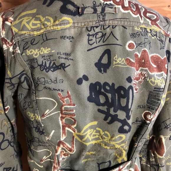 JEAN PAUL GAULTIER Graffiti Denim jacket in size S - Picture 9 of 13